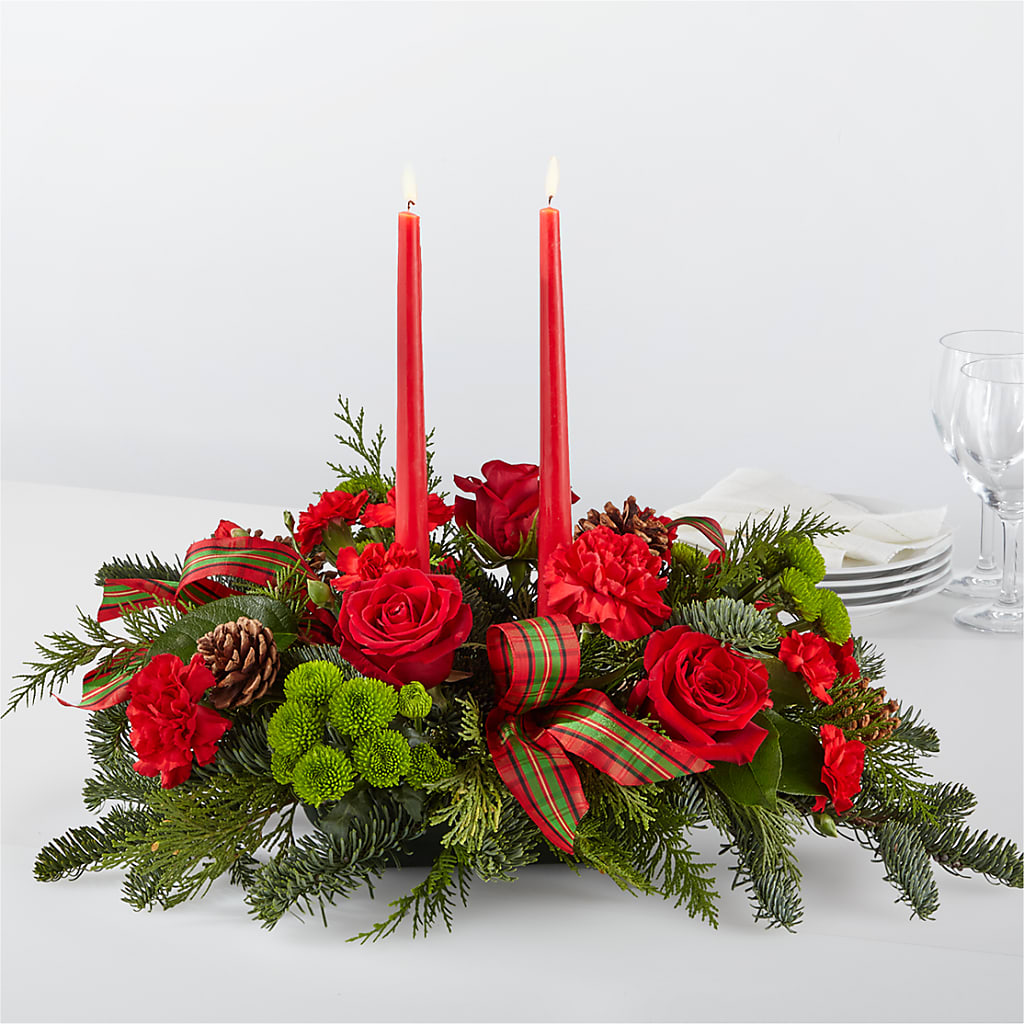 By the Candlelight Centerpiece – Rambling Rose Florist, Dunedin FL