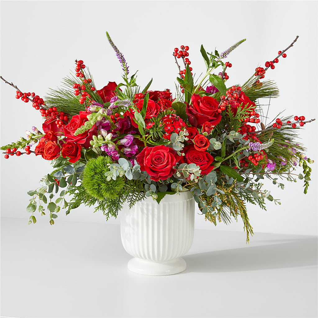 Big Red Bow Bouquet – Rambling Rose Florist, Dunedin FL