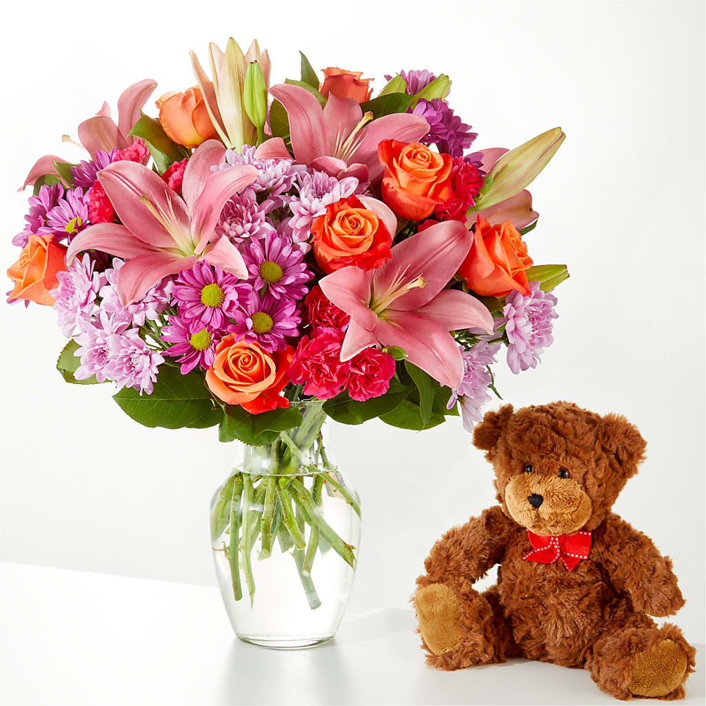 One and Only Bouquet and Bear Bundle – Rambling Rose Florist, Dunedin FL