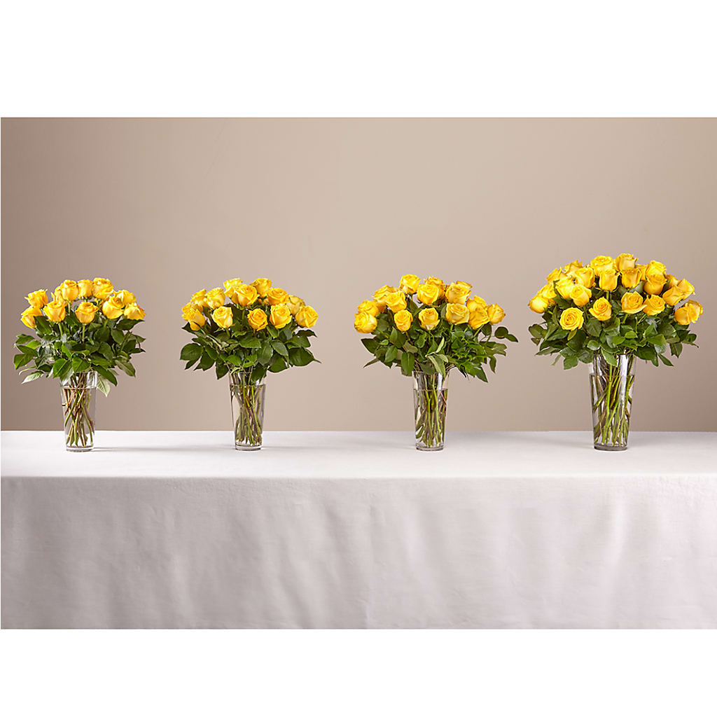 Long Stem Yellow Rose Bouquet – Rambling Rose Florist, Dunedin FL