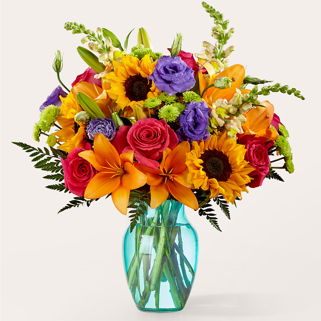 Double Rainbow Bouquet – Rambling Rose Florist, Dunedin FL