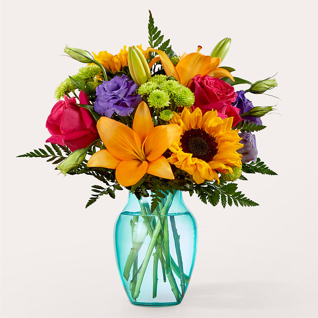 Double Rainbow Bouquet – Rambling Rose Florist, Dunedin FL