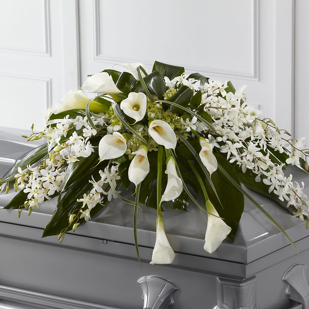 Angel Wings Casket Spray – Rambling Rose Florist, Dunedin FL