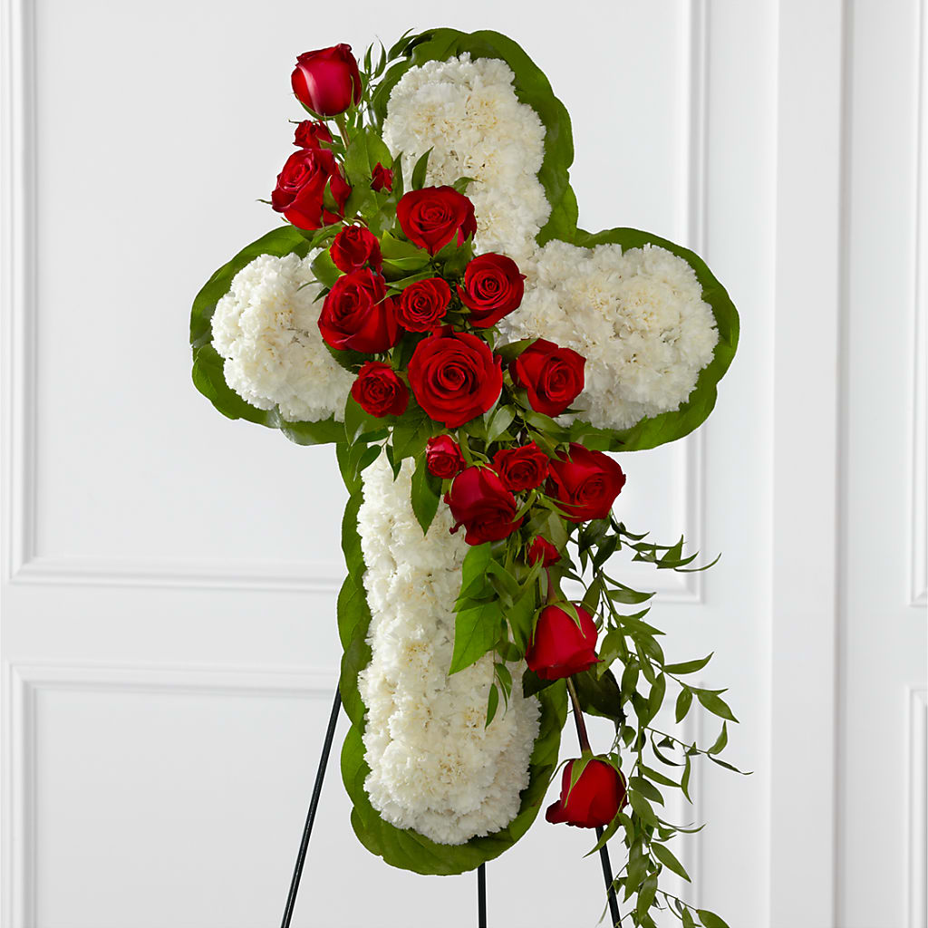 Floral Cross Easel – Rambling Rose Florist, Dunedin FL