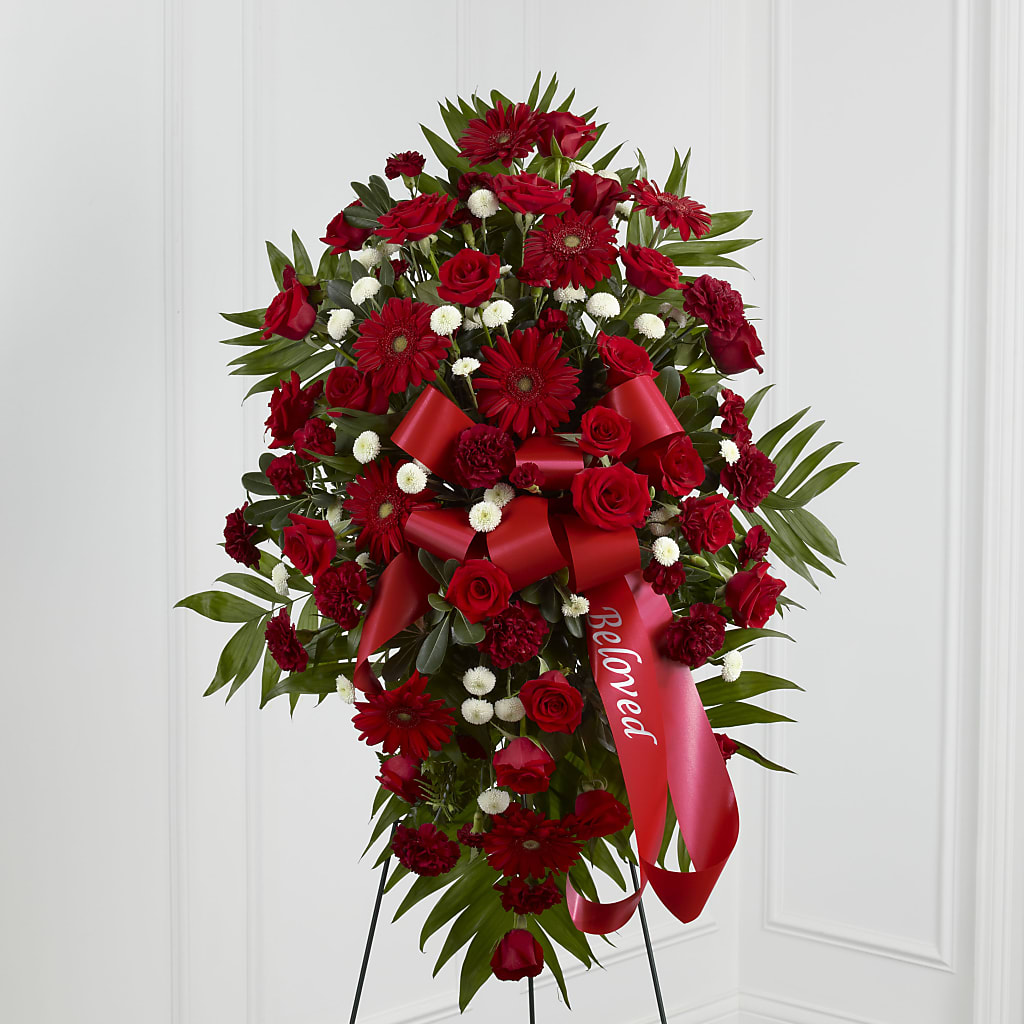 Treasured Memories Standing Spray – Rambling Rose Florist, Dunedin FL
