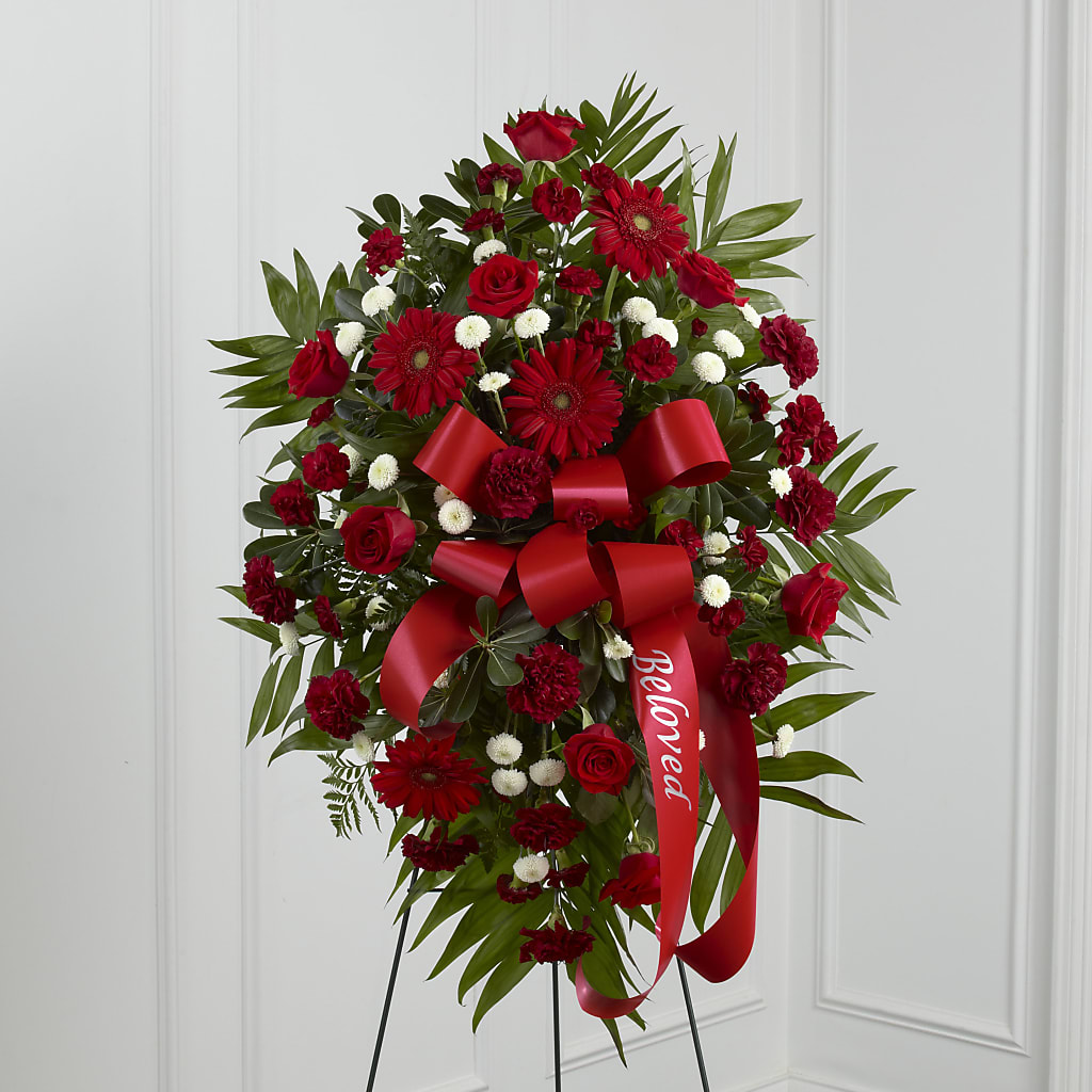 Treasured Memories Standing Spray – Rambling Rose Florist, Dunedin FL