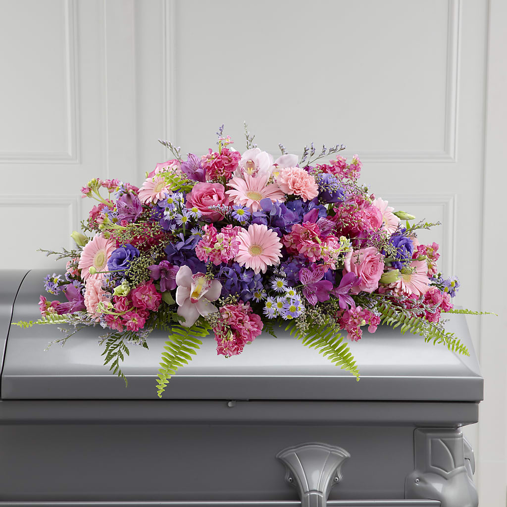 Glorious Garden Casket Spray – Rambling Rose Florist, Dunedin FL