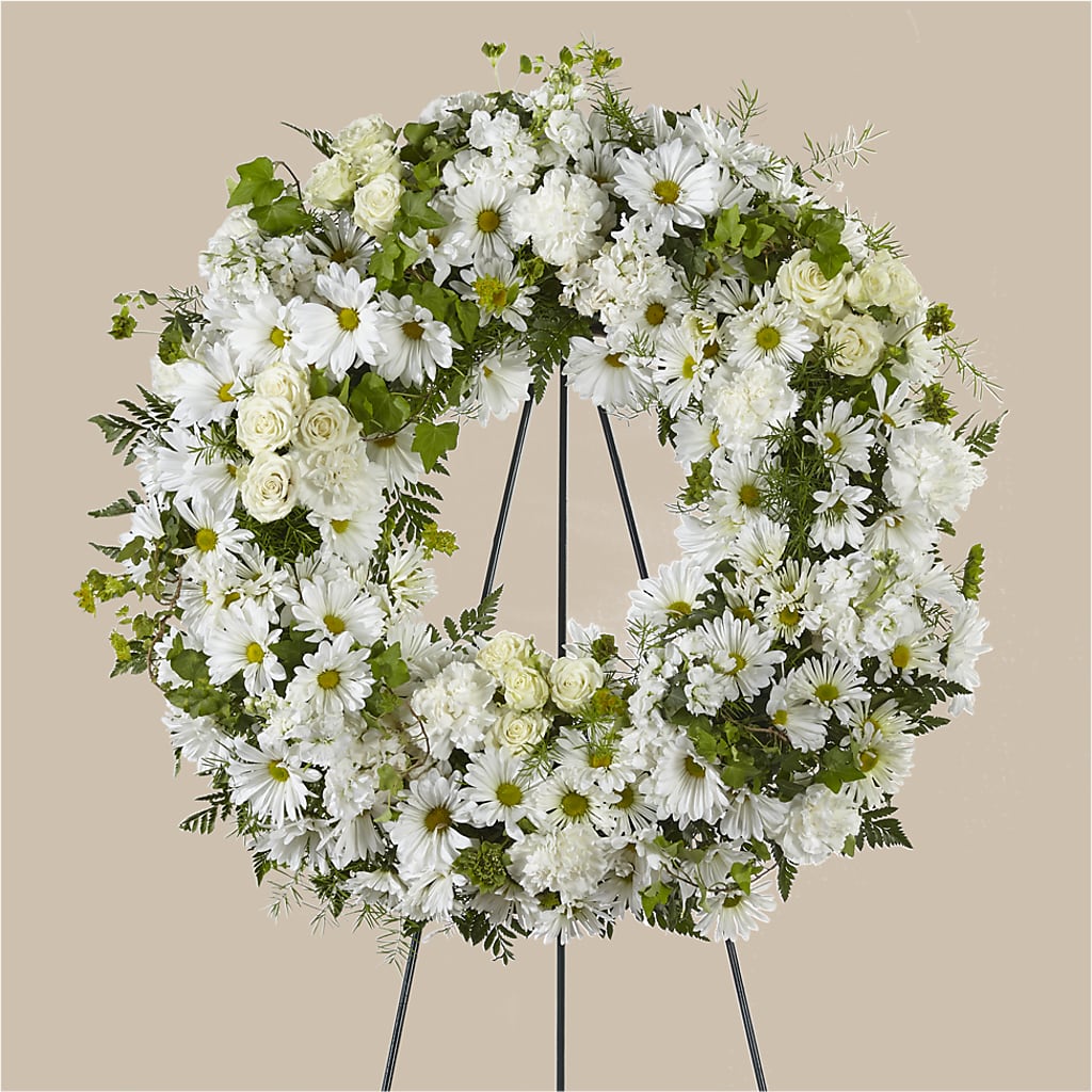 Faithful Wishes Wreath – Rambling Rose Florist, Dunedin FL