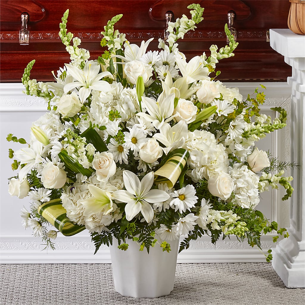Thoughts of Tranquility Floor Basket – Rambling Rose Florist, Dunedin FL