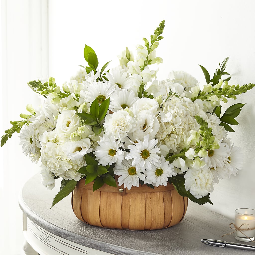 Pure Ivory Basket – Rambling Rose Florist, Dunedin FL