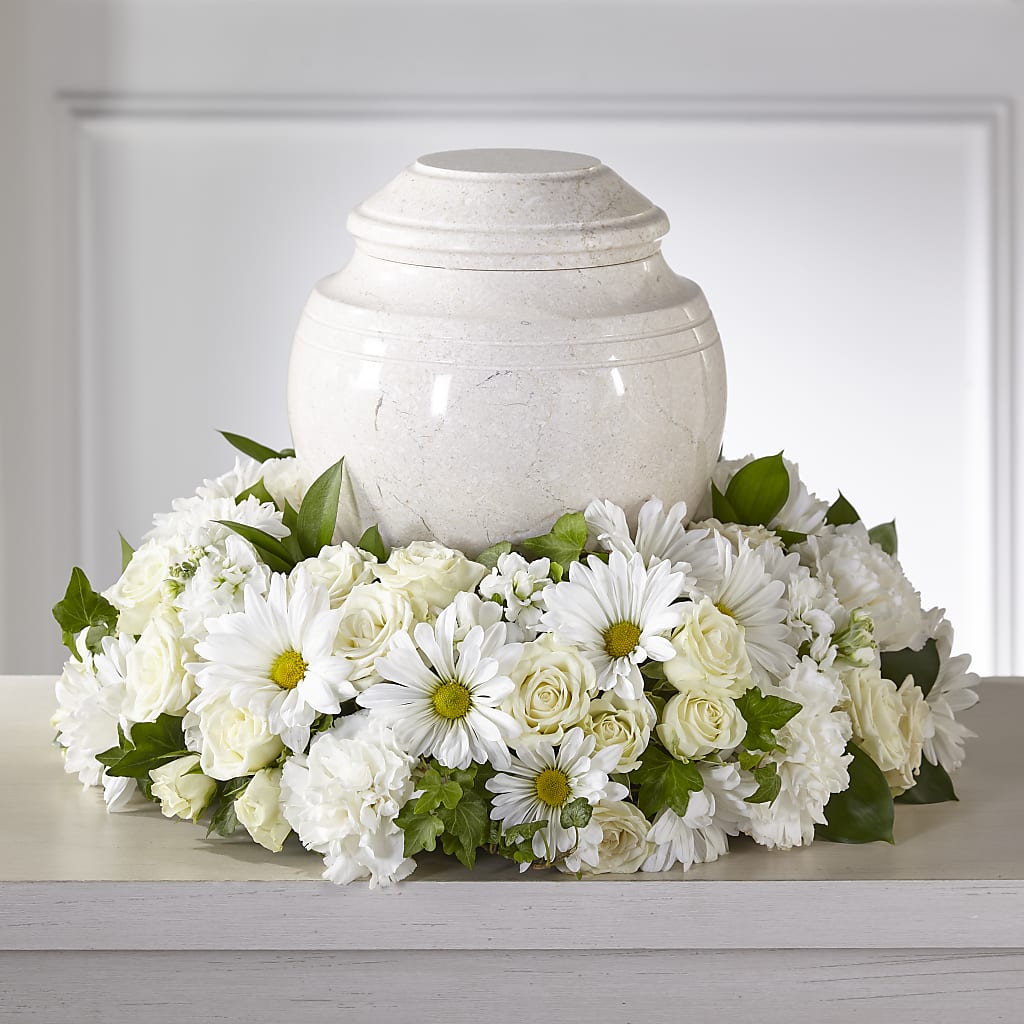 Ivory Gardens Cremation Adornment – Rambling Rose Florist, Dunedin FL
