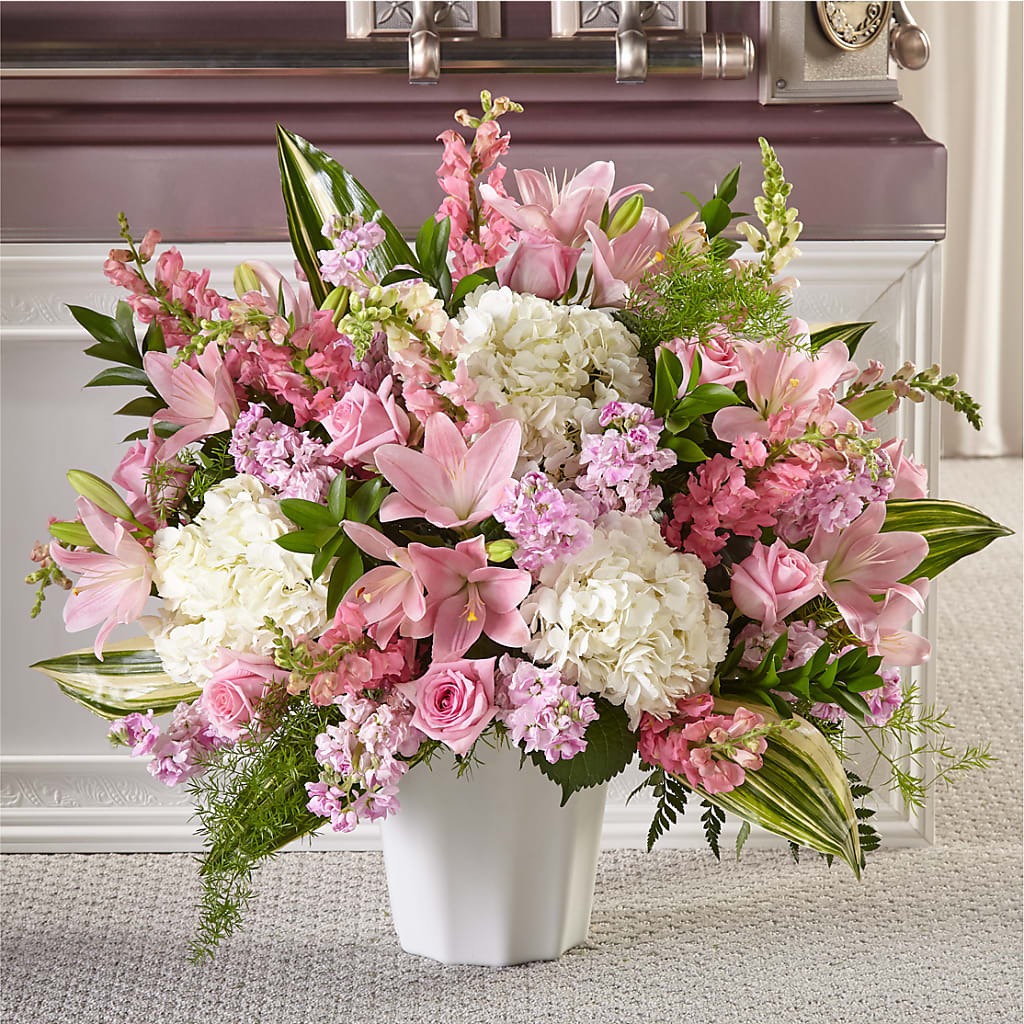 Simply Serene Floor Basket – Rambling Rose Florist, Dunedin FL
