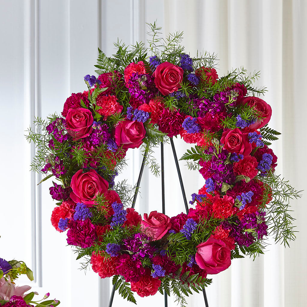 Calming Colors Wreath – Rambling Rose Florist, Dunedin FL