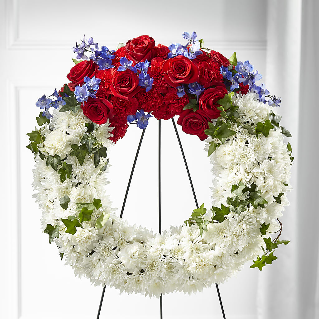 Patriotic Passion Wreath – Rambling Rose Florist, Dunedin FL