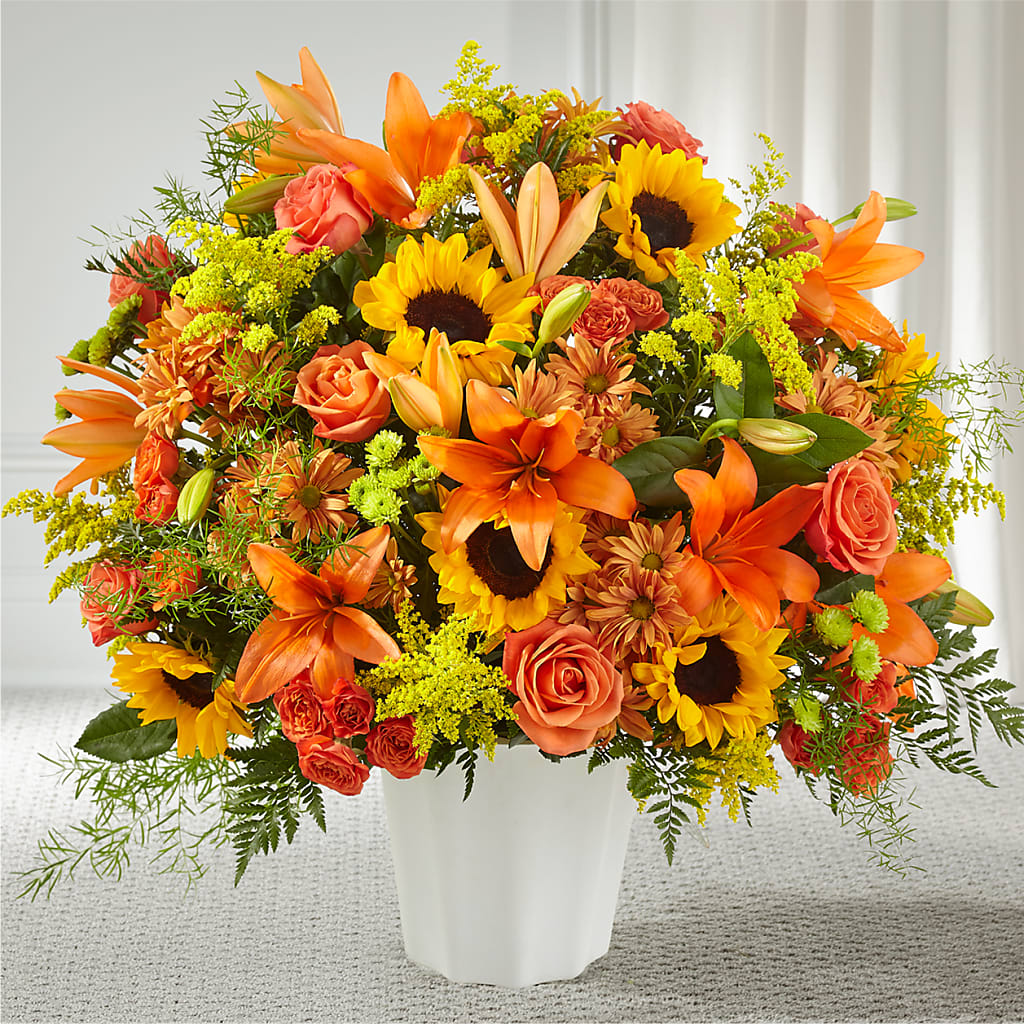 Harvest Thoughts Floor Basket – Rambling Rose Florist, Dunedin FL