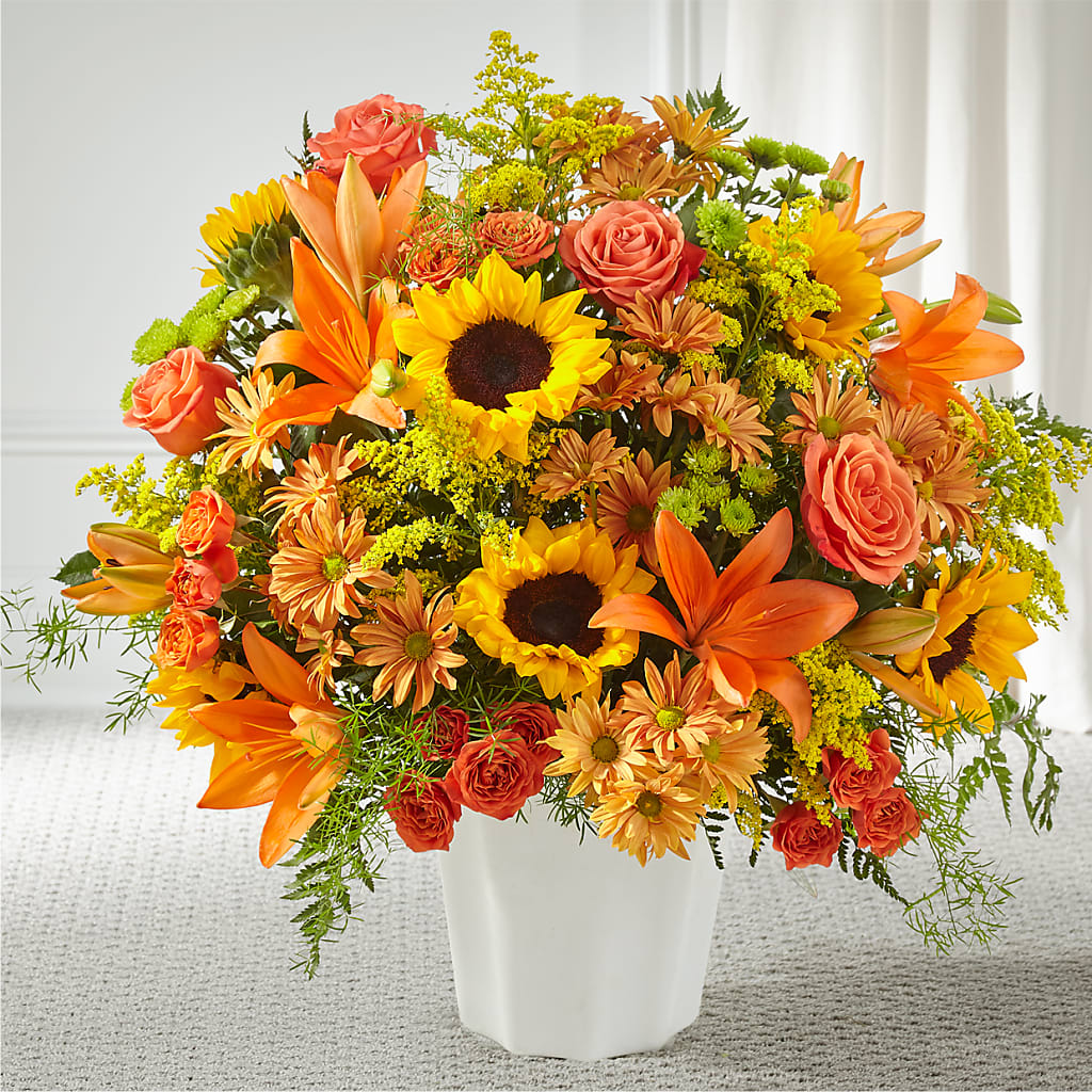 Harvest Thoughts Floor Basket – Rambling Rose Florist, Dunedin FL