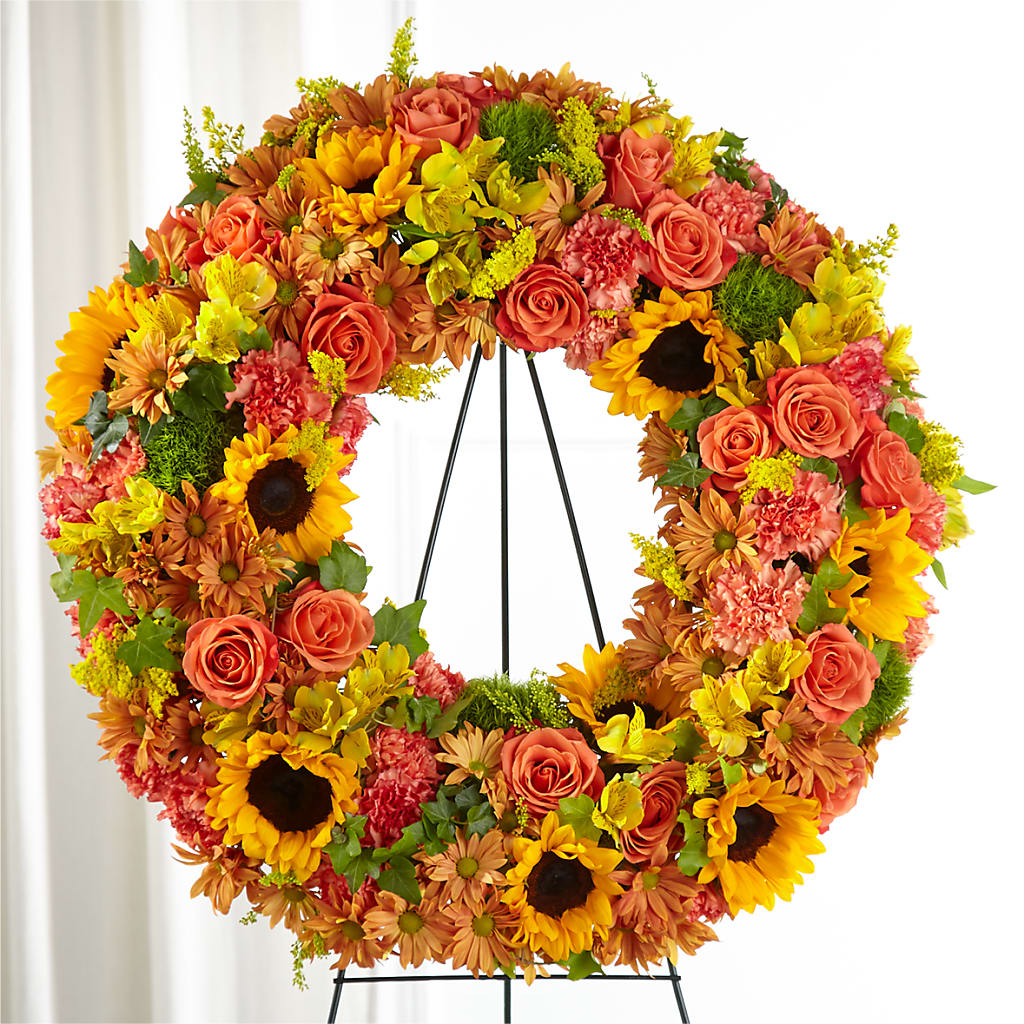 Autumnal Memories Wreath (Standard) – Rambling Rose Florist, Dunedin FL