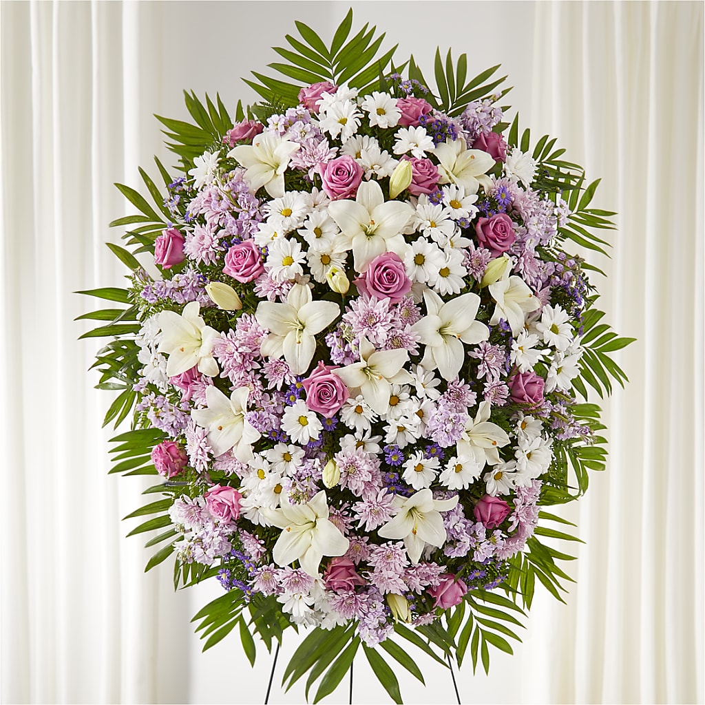 Surrounded by Love Standing Spray – Rambling Rose Florist, Dunedin FL