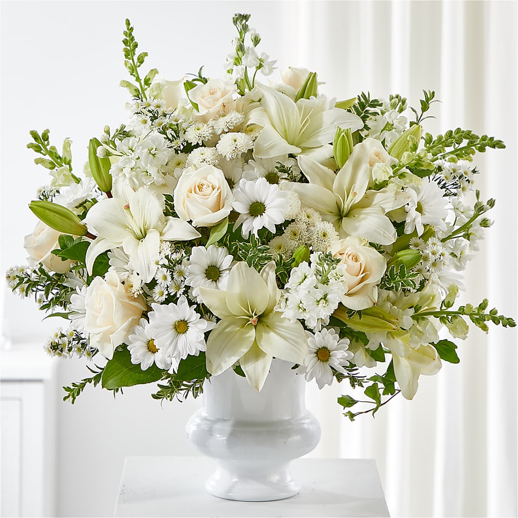 Uplifting Urn Arrangement – Rambling Rose Florist, Dunedin FL