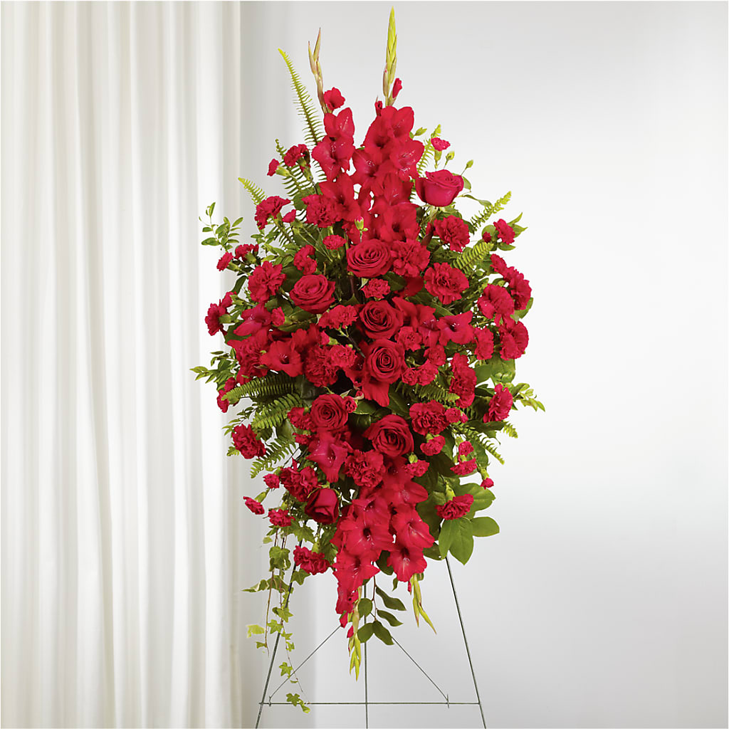 From the Heart Standing Spray – Rambling Rose Florist, Dunedin FL
