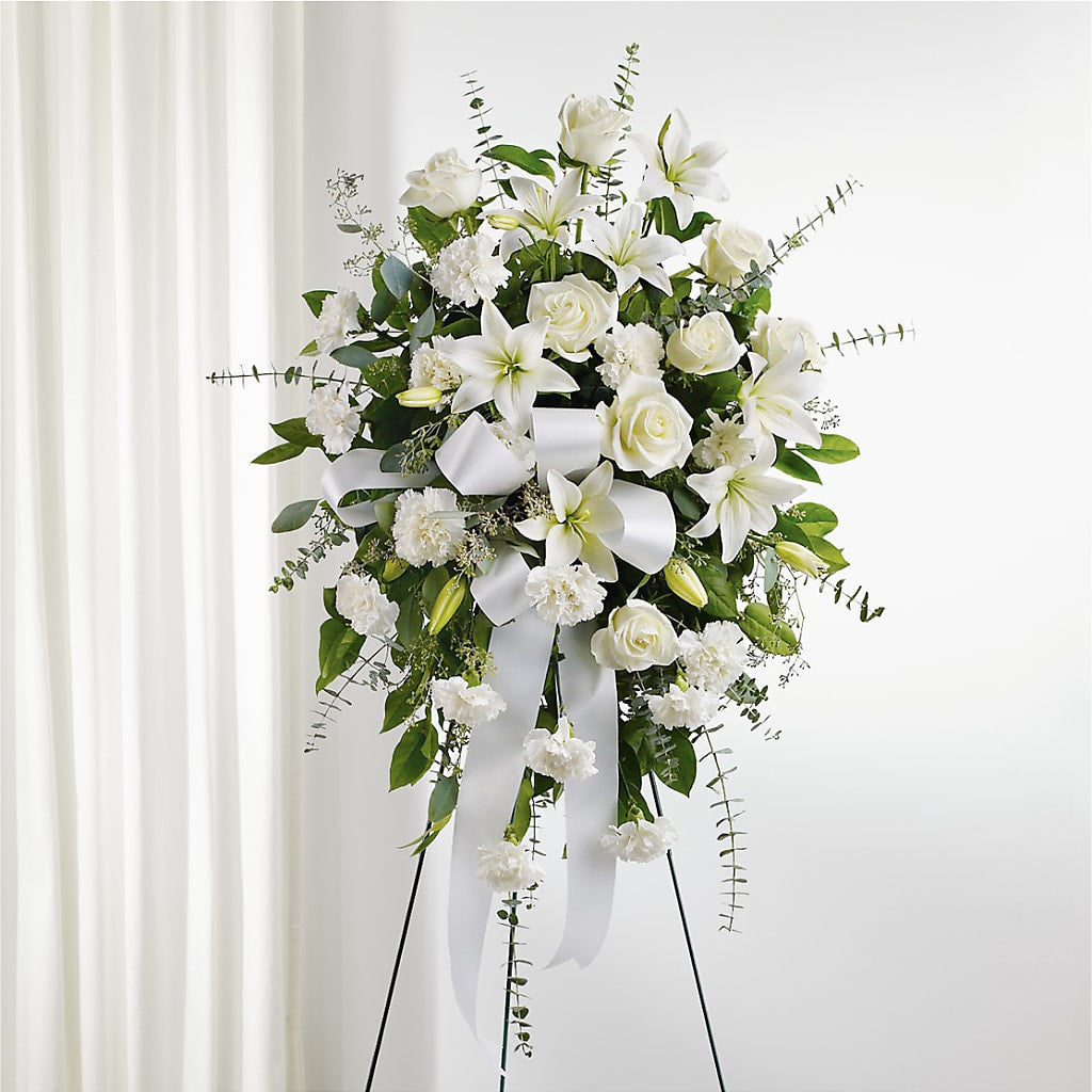 With Care Standing Spray – Rambling Rose Florist, Dunedin FL