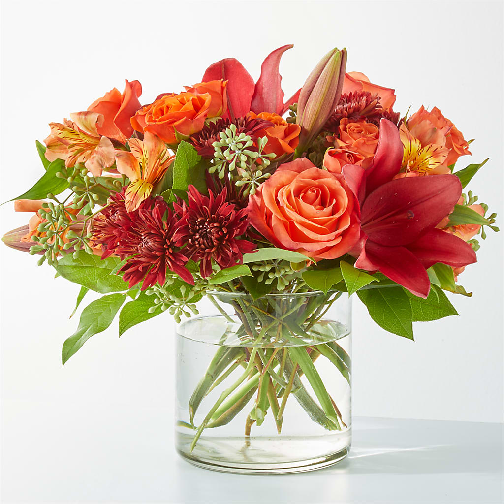 Crimson Leaves Bouquet – Rambling Rose Florist, Dunedin FL