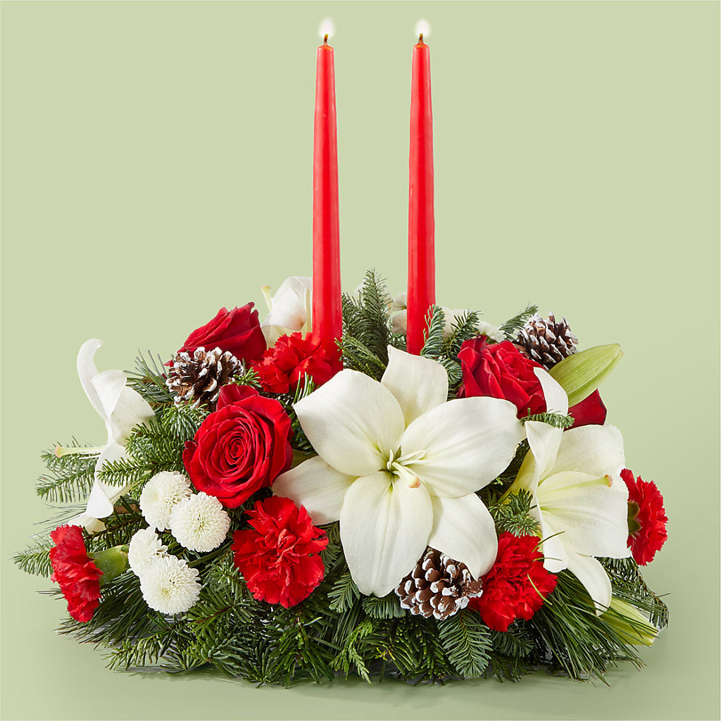 Seasonal Festivities Centerpiece – Rambling Rose Florist, Dunedin FL
