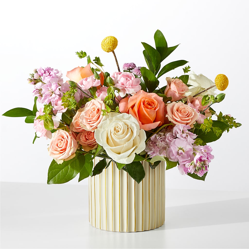 French Market Bouquet with Ivory Vase – Rambling Rose Florist, Dunedin FL