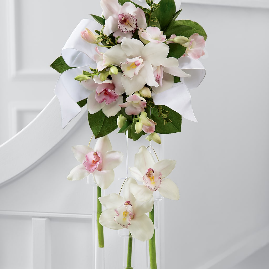 Perfect Entrance Pew Arrangement – Rambling Rose Florist, Dunedin FL