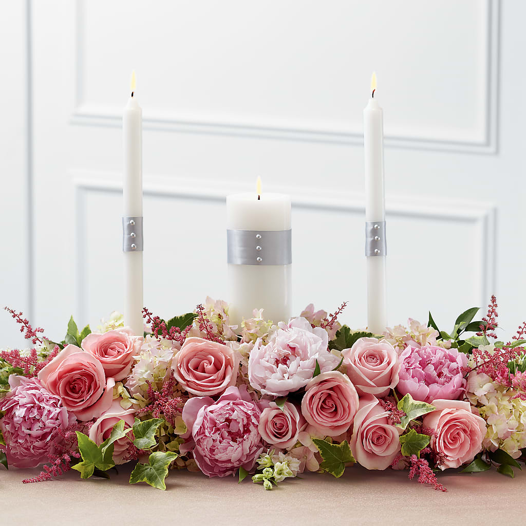 Worldwide Romance Unity Candle Arrangement – Rambling Rose Florist, Dunedin FL