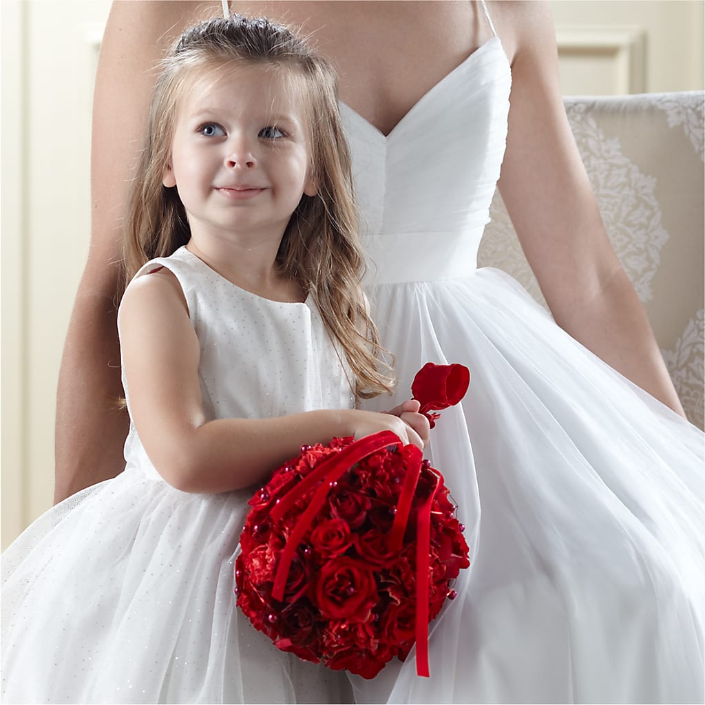 Pure at Heart Flower Girl Arrangement – Rambling Rose Florist, Dunedin FL
