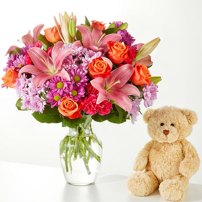 One and Only Bouquet and Bear Bundle –  Rambling Rose Florist, Dunedin FL