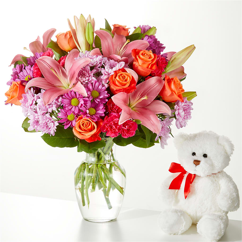 One and Only Bouquet and Bear Bundle –  Rambling Rose Florist, Dunedin FL