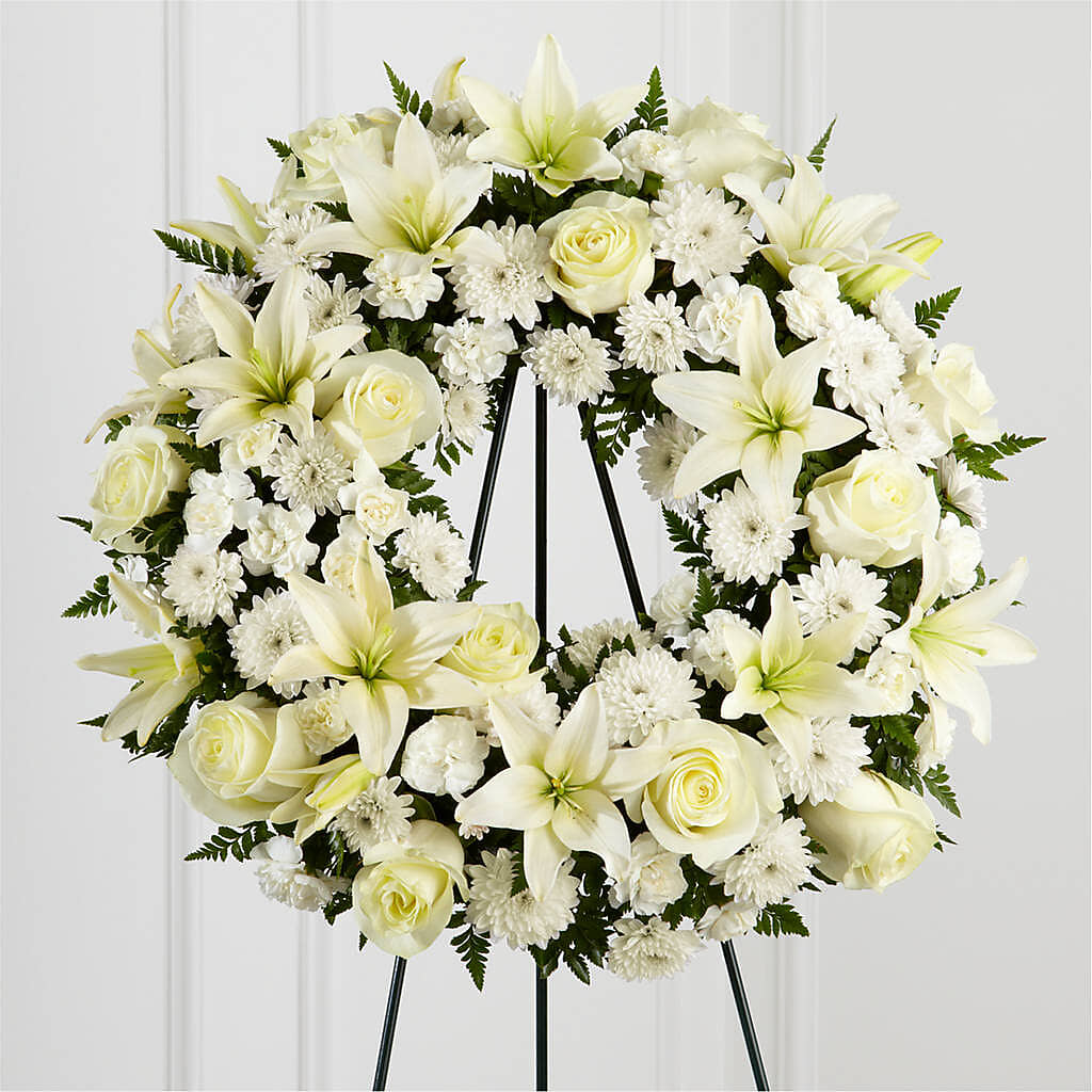 Treasured Tribute Wreath –  Rambling Rose Florist, Dunedin FL
