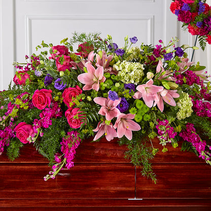 Radiant Tribute Casket Spray –  Rambling Rose Florist, Dunedin FL