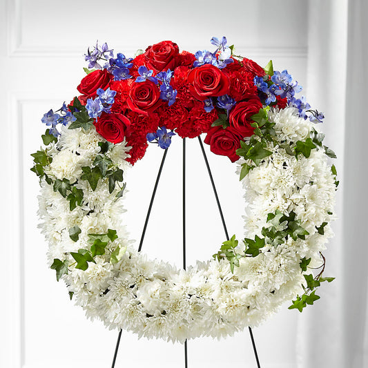Patriotic Passion Wreath –  Rambling Rose Florist, Dunedin FL