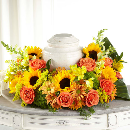 Faithful Sunflower Cremation Adornment –  Rambling Rose Florist, Dunedin FL