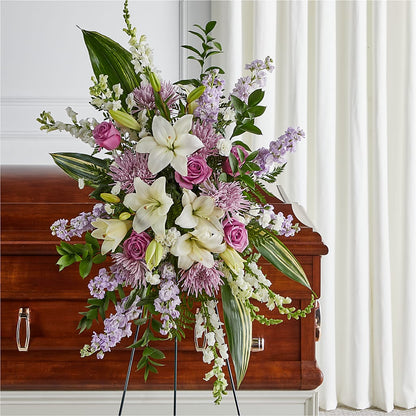 Grateful Hearts Standing Spray –  Rambling Rose Florist, Dunedin FL