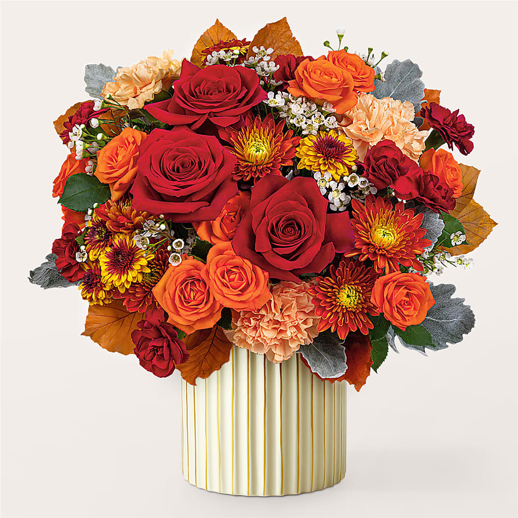 Merlot Bouquet with Ivory Vase –  Rambling Rose Florist, Dunedin FL