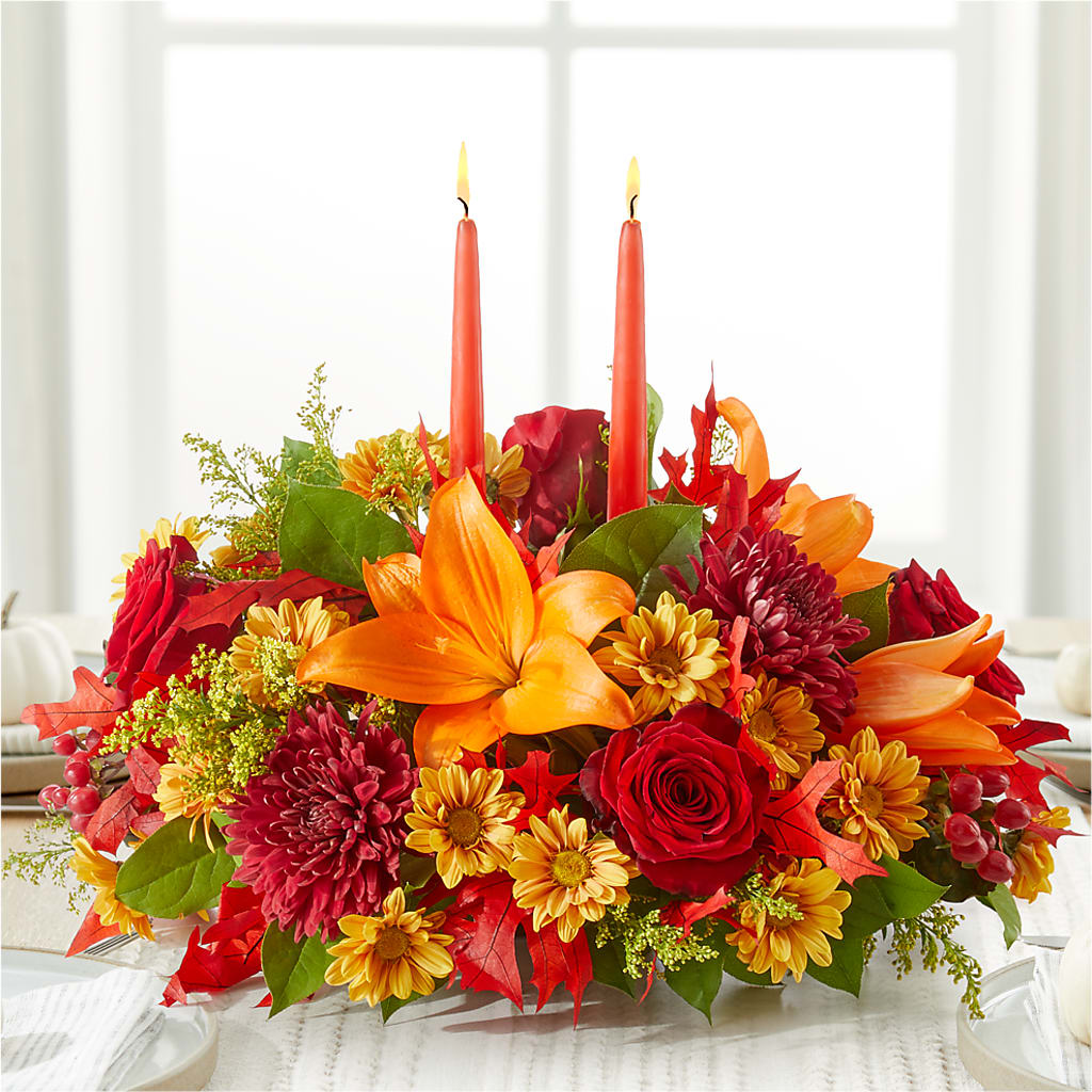 Autumn's Embrace Centerpiece –  Rambling Rose Florist, Dunedin FL