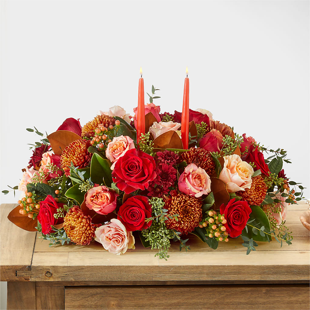 Gather Near Centerpiece –  Rambling Rose Florist, Dunedin FL